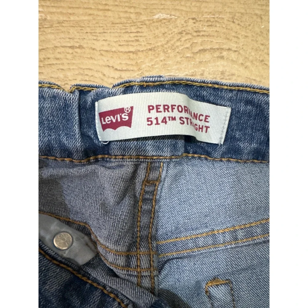 Levi's Boys Performance 514 Straight Leg Jeans Medium Wash Blue Size 14‎ Regular